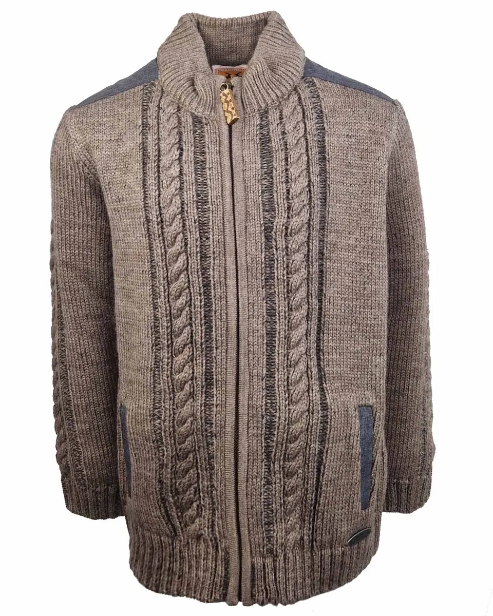 trachtenland-maddox-jungen-strickjacke-altwil-mit-zopfmuster-braun image 1