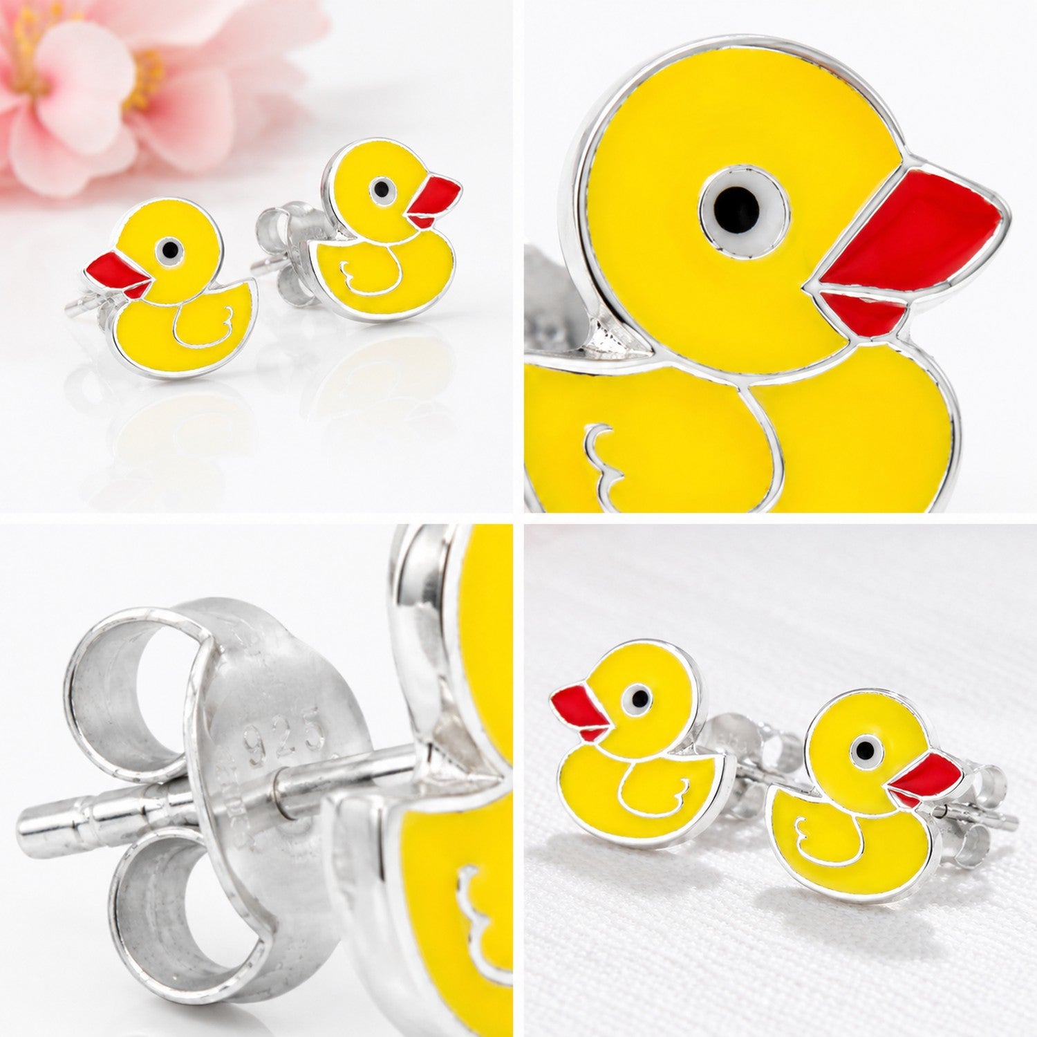 luisia-ohrstecker-kinder-gelbe-ente-925-silber image 5
