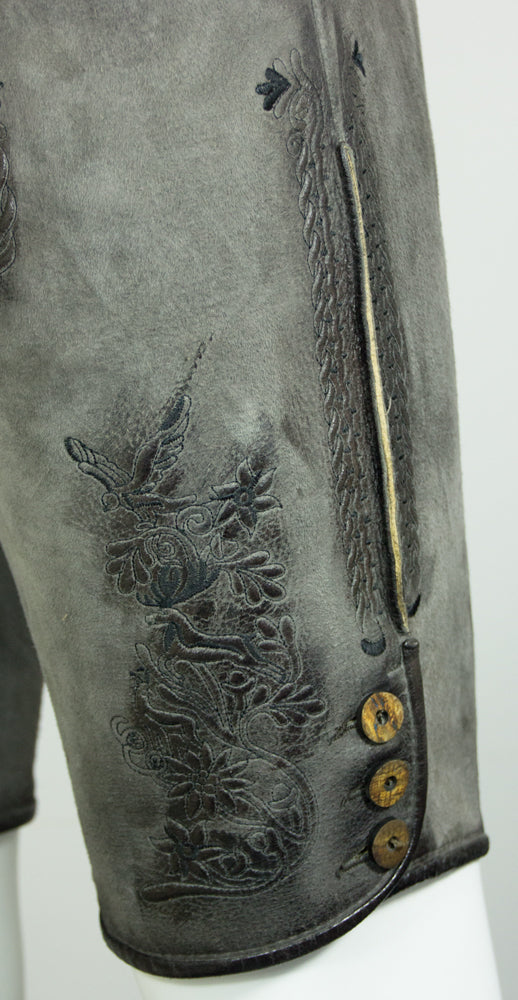 maddox-kurze-trachten-lederhose-engelbert-mit-g-rtel-vegetabil-kohle-grau image 6