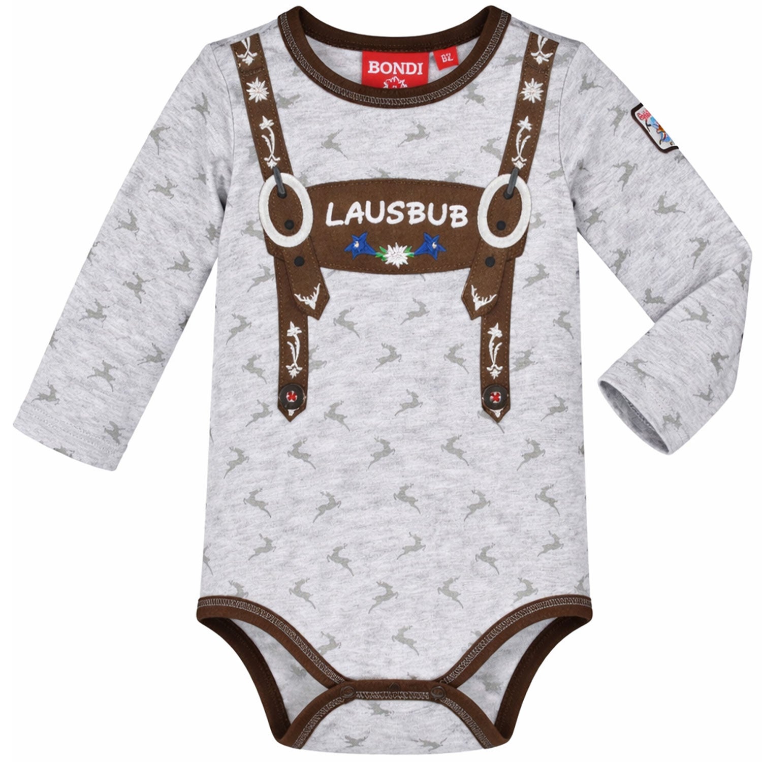 trachtenland-bondi-baby-langarm-body-lausbub-91582-grey-melange image 1