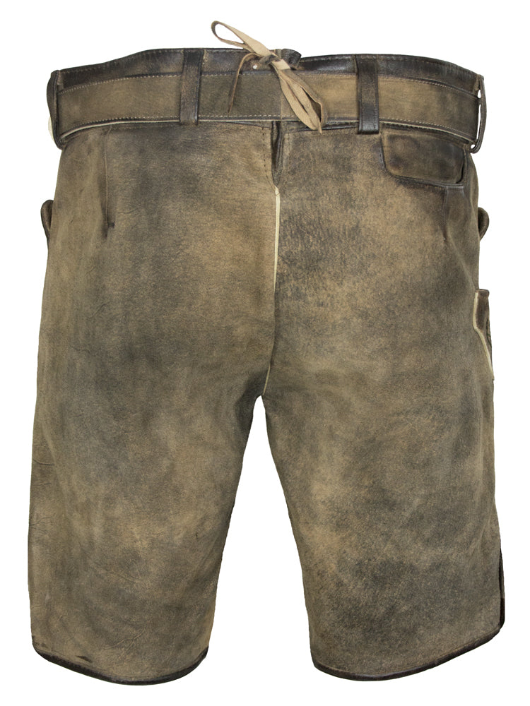 trachtenland-maddox-kurze-trachten-lederhose-plattspitz-mit-g-rtel-antik-zirbe-g image 2