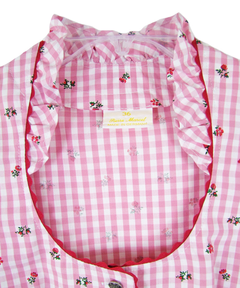 trachtenland-pierre-marcel-trachtenbluse-amelie-stehkragen-rosa-bl-mchen image 6