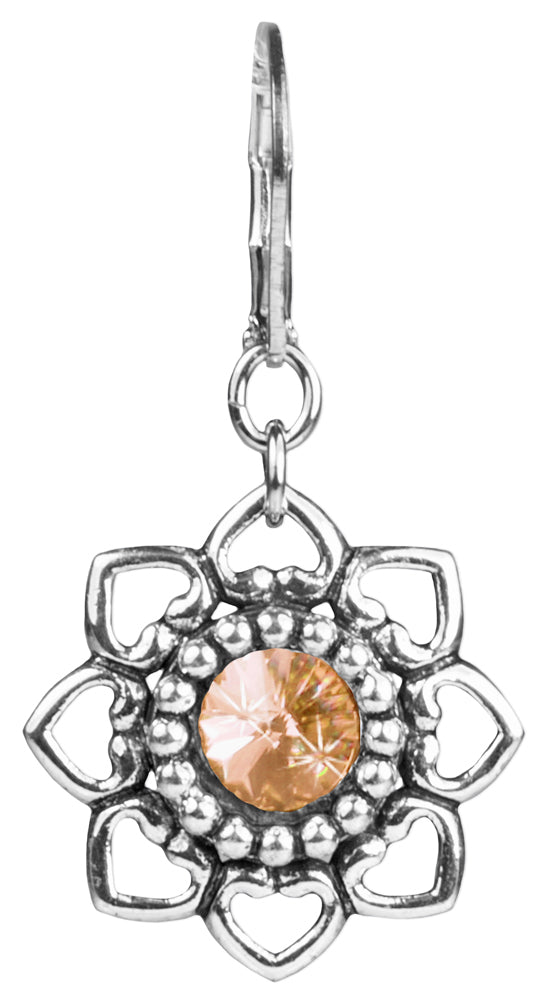 trachtenland-luisia-ohrringe-leandra-herzbl-te-hellbraun-mit-swarovski-stein image 2