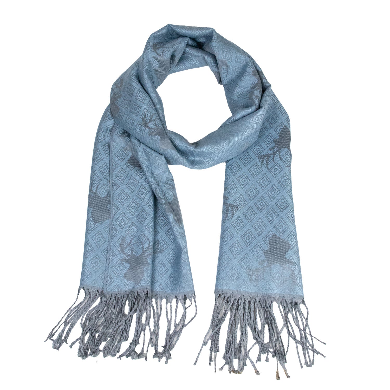 halstuch-schal-mit-hirschkopf-motiv-185-x-70-cm-hellblau-silber image 6