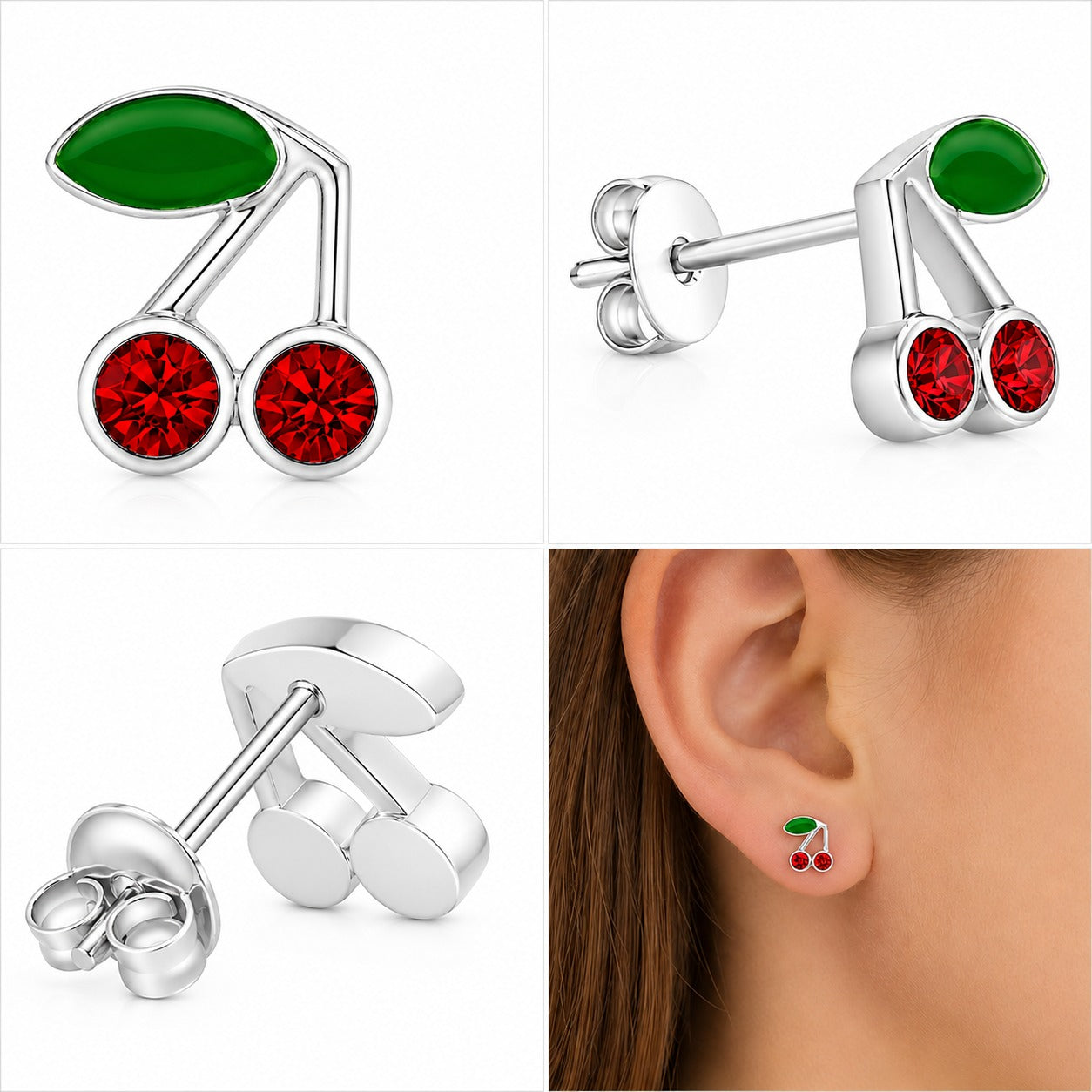 luisia-kinder-ohrstecker-kirschen-mit-kristallen-von-swarovski image 7