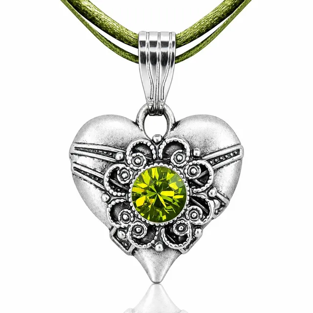 luisia-halskette-paula-mit-kristall-von-swarovski-herz-gr-n image 1