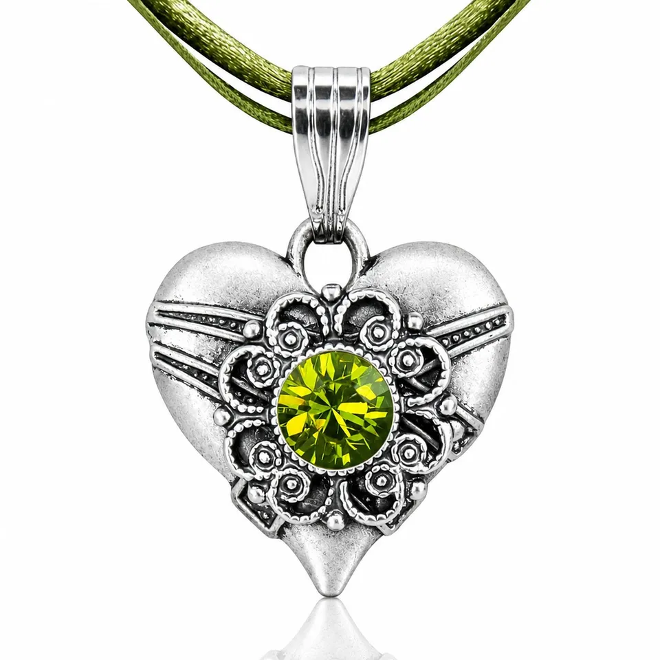luisia-halskette-paula-mit-kristall-von-swarovski-herz-gr-n image 1