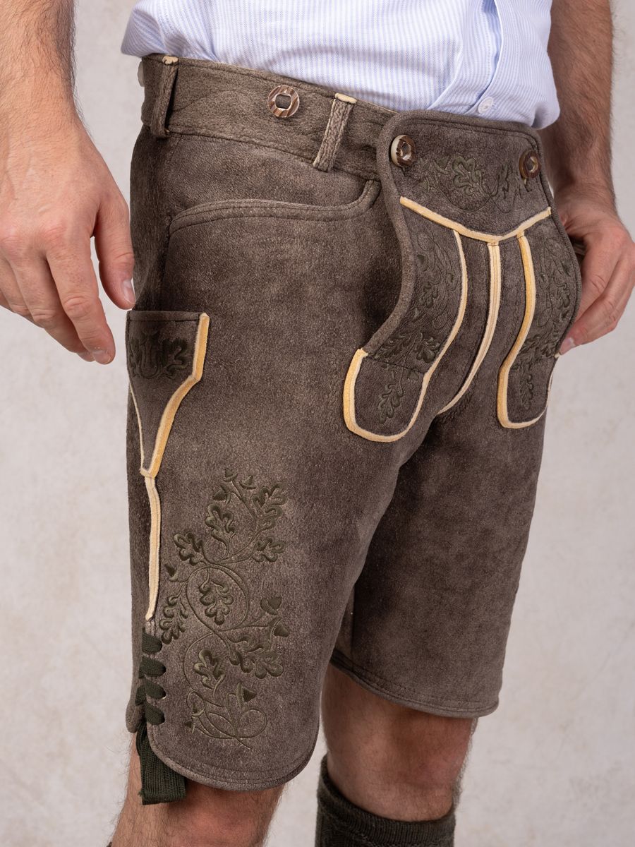 heimatgl-ck-lederhose-herzogstand-hirsch-herren-oliv-stick image 2