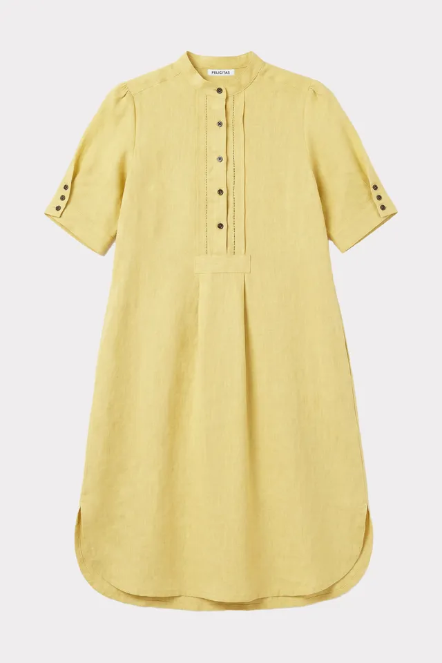 felicitas-damen-kleid-kareen-leinen-viskose-mit-taschen image 1