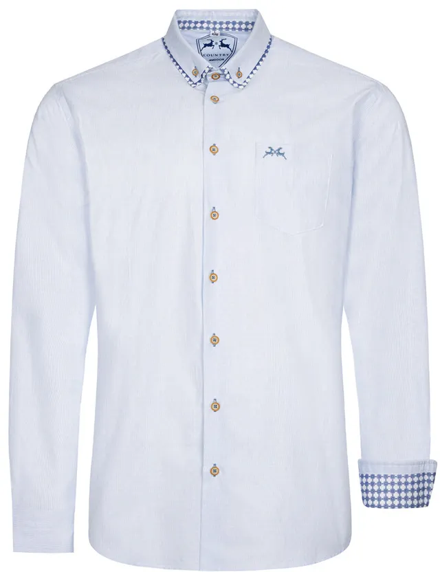 maddox-trachtenhemd-hemd-58-button-down-kragen-smaragd-blau image 1