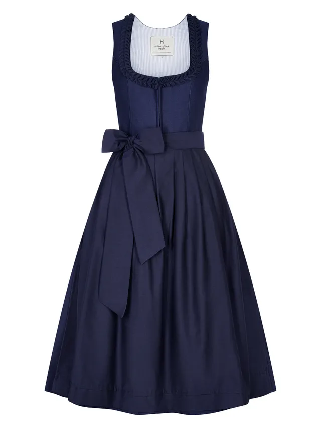 heimatgl-ck-dirndl-klara-marineblau-baumwoll-dirndl-mit-f-cherr-schen image 1