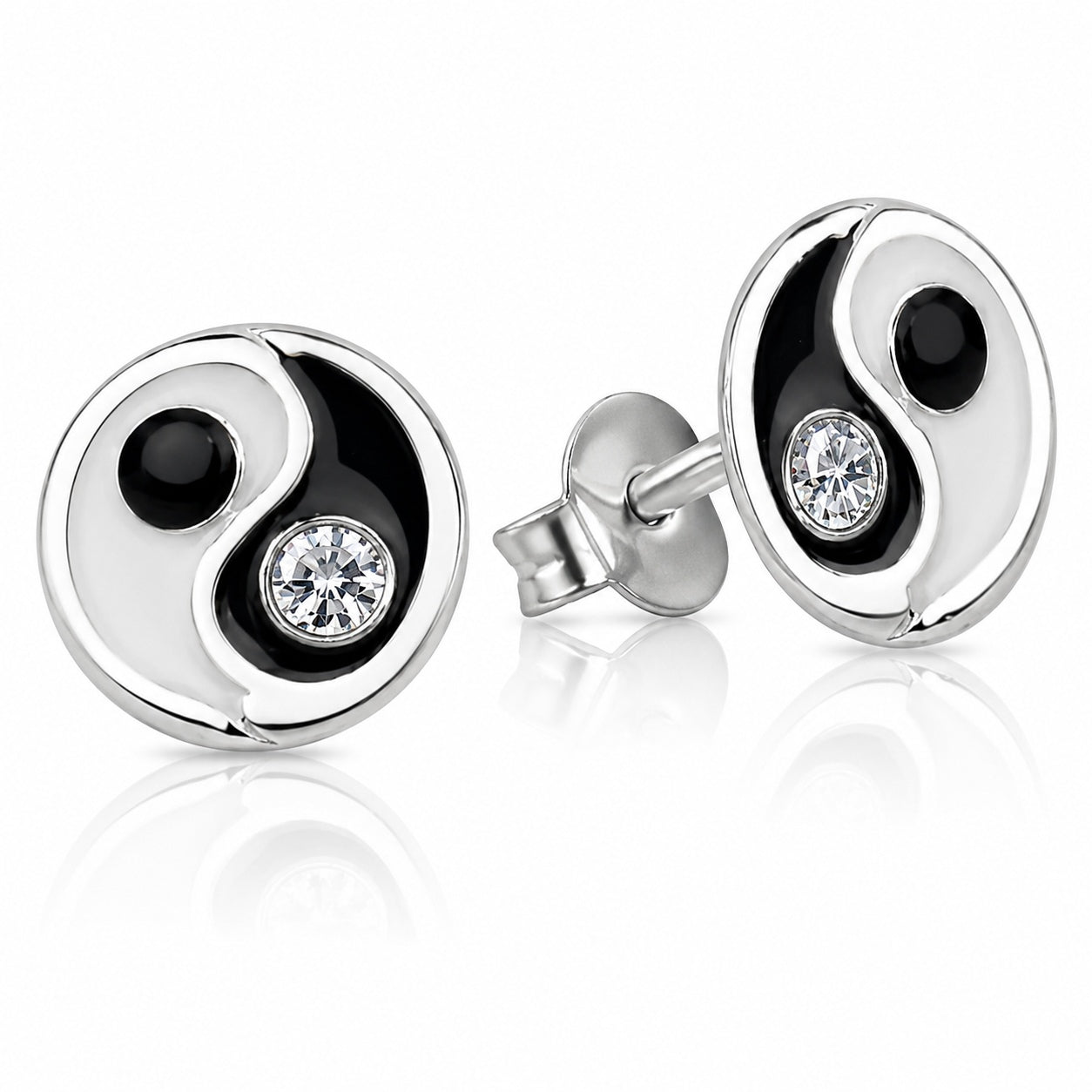 trachtenland-luisia-ohrstecker-yin-yang-mit-swarovski-kristall-925-silber image 1