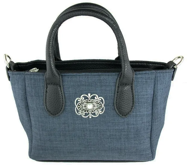 trachtenland-handtasche-katrina-mit-metallapplikation-dunkelblau image 1