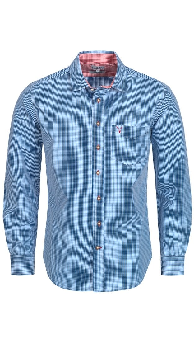 n-bler-trachtenhemd-ralf-herren-blau-kariert-slim-fit-langarm image 6