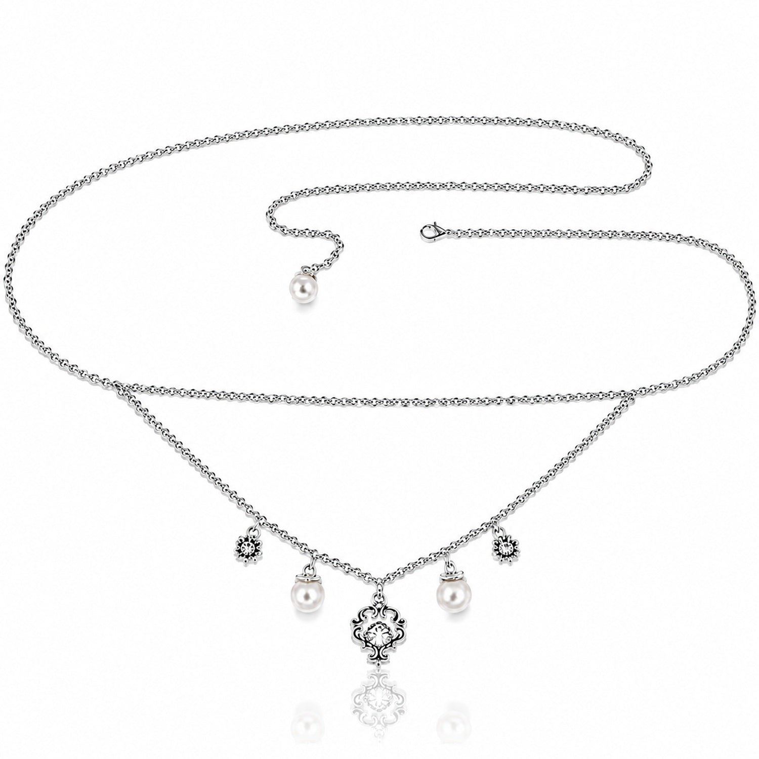trachtenland-ketten-trachteng-rtel-ornament-perle-edelwei-altsilber image 1