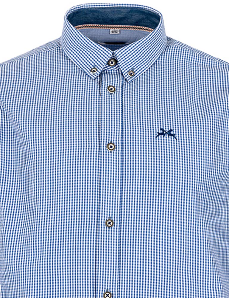 trachtenland-maddox-herren-trachtenhemd-hemd-47-navy-blau-kariert-button-down image 3