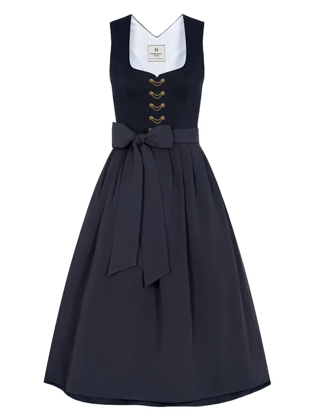 heimatgl-ck-dirndl-leonora-dunkelblau-jacquard-mit-plisseerock image 1