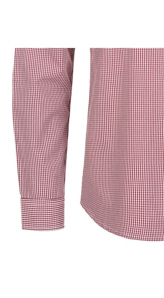 n-bler-trachtenhemd-herren-rudi-langarm-slim-fit-weinrot-bordeaux-kariert image 5