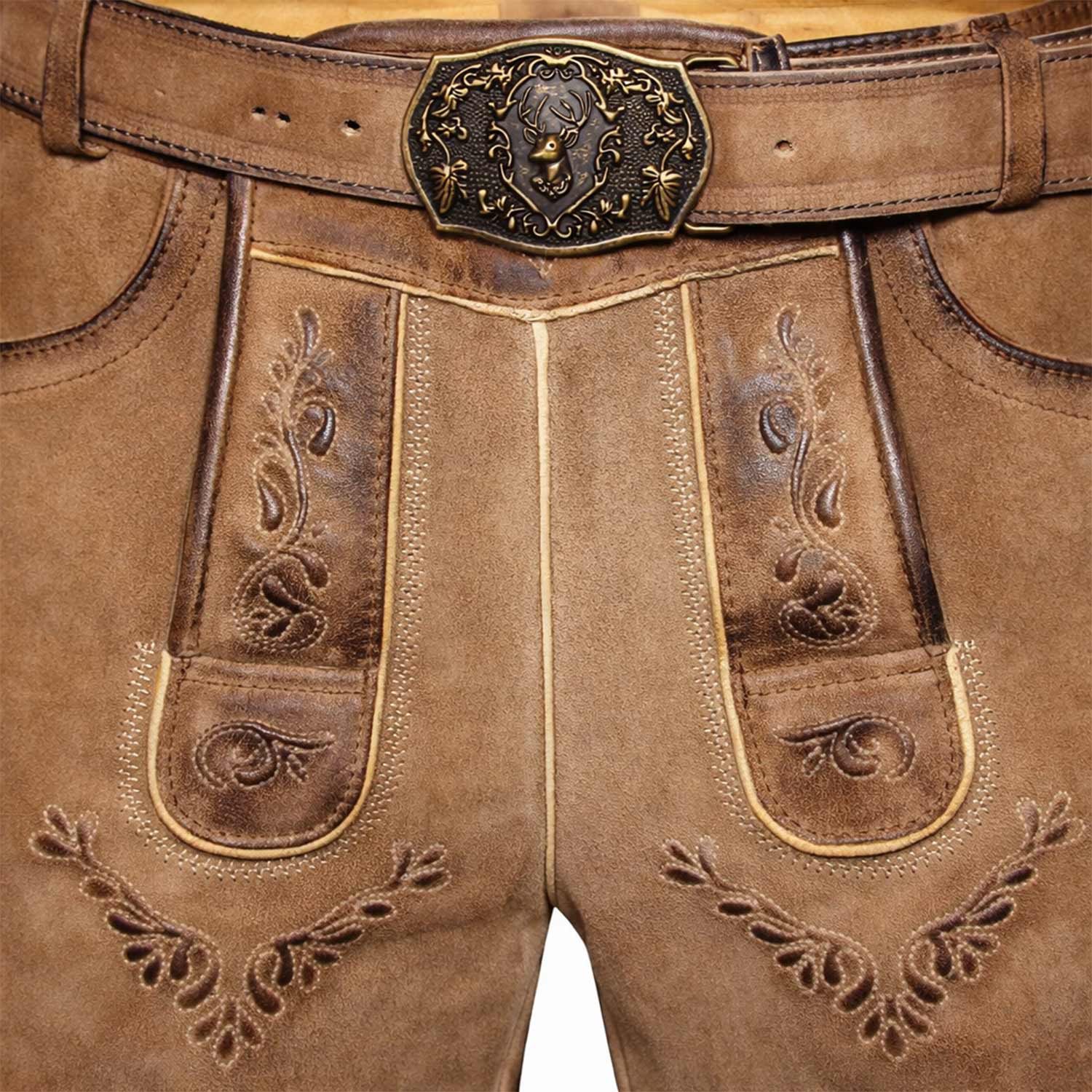 trachtenland-maddox-kurze-herren-lederhose-hopfensee-mit-g-rtel-antik-creme image 6