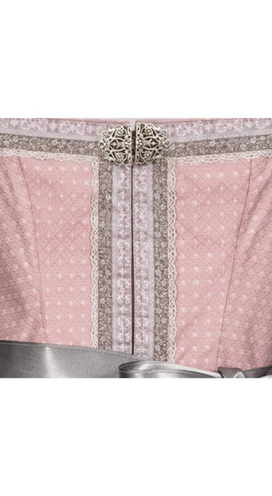 n-bler-dirndl-rosalinde-lang-rosa-damen-trachtenkleid-mit-sch-rze image 4