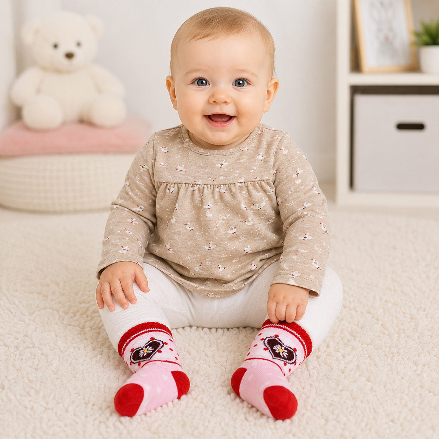 bondi-baby-kniestr-mpfe-herz-86860-rose-f-r-m-dchen image 4