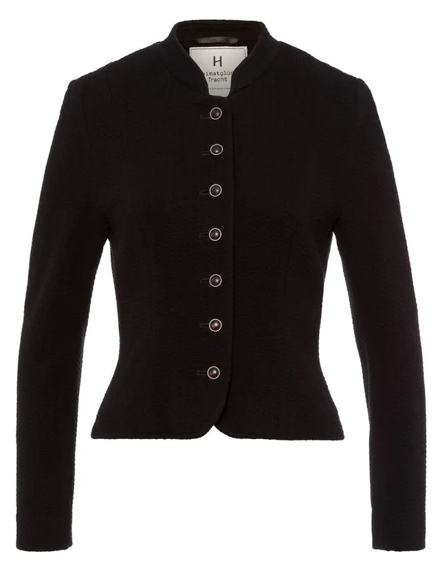 heimatgl-ck-blazer-isolde-schwarz-trachtenblazer-stretch-tailliert image 1