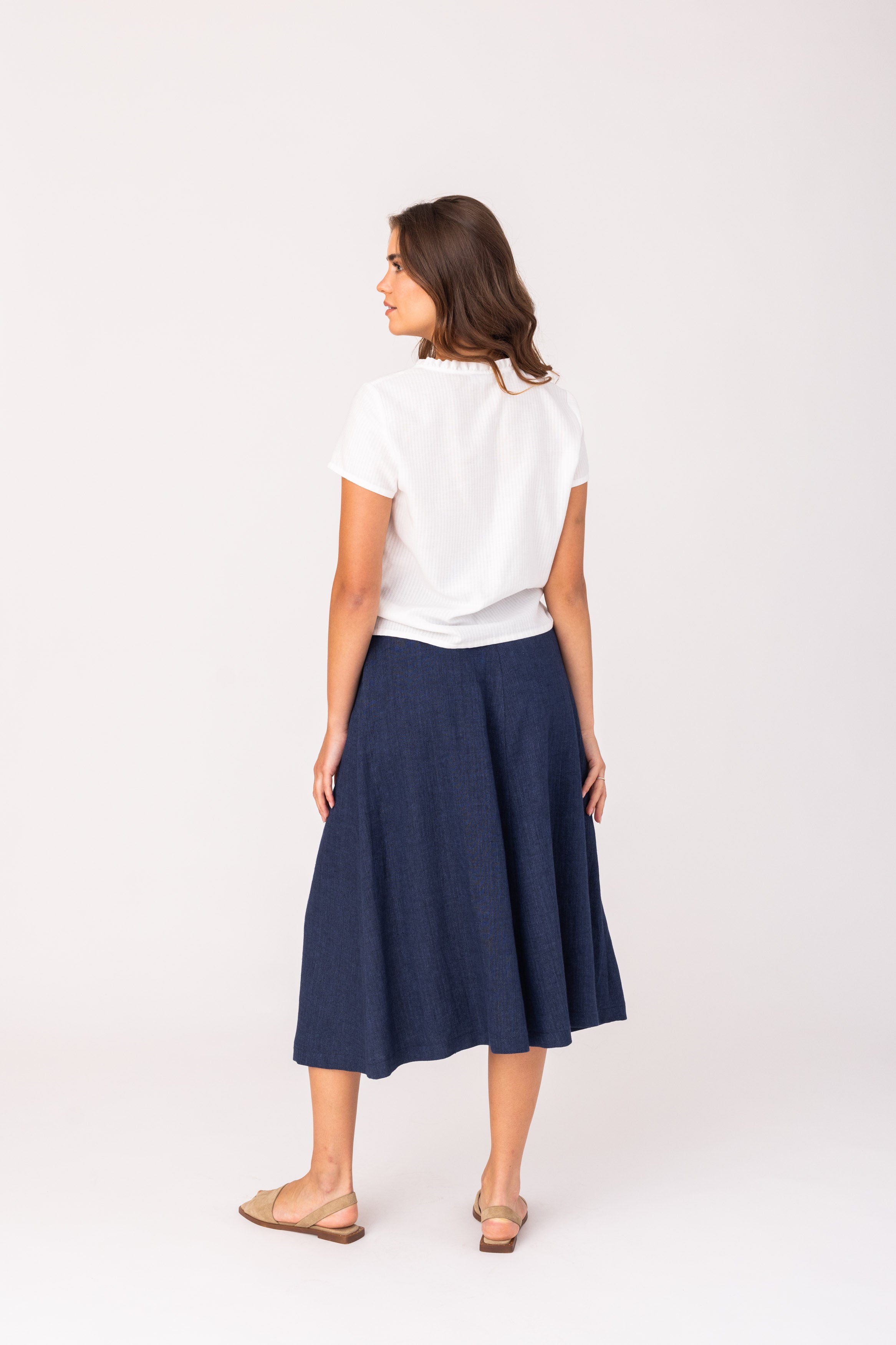 felicitas-damen-bluse-bernadette-kurzarm-mit-r-schen-v-ausschnitt image 3