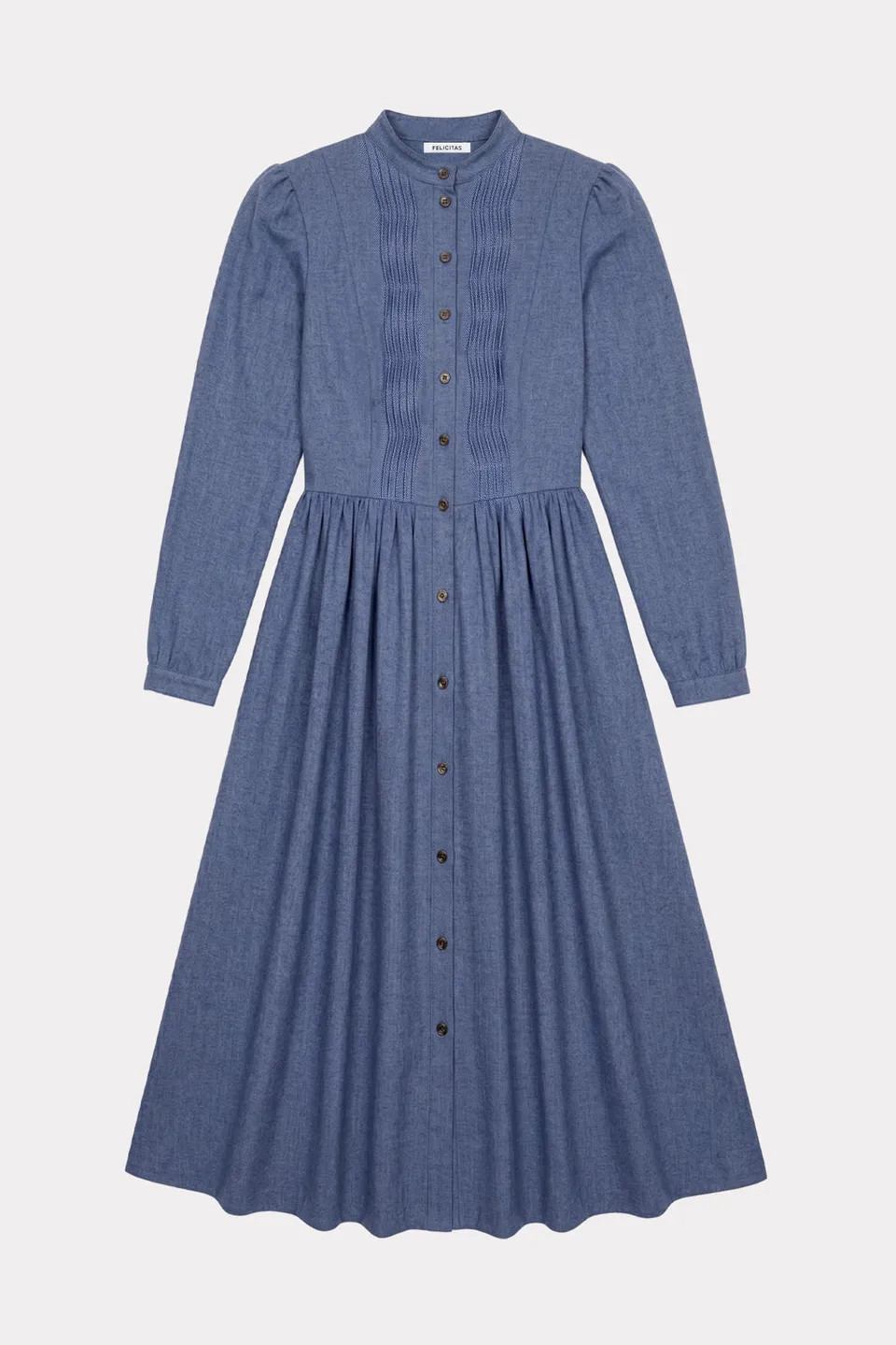 felicitas-damen-kleid-kalmira-baumwoll-flanell-mit-stehkragen image 1