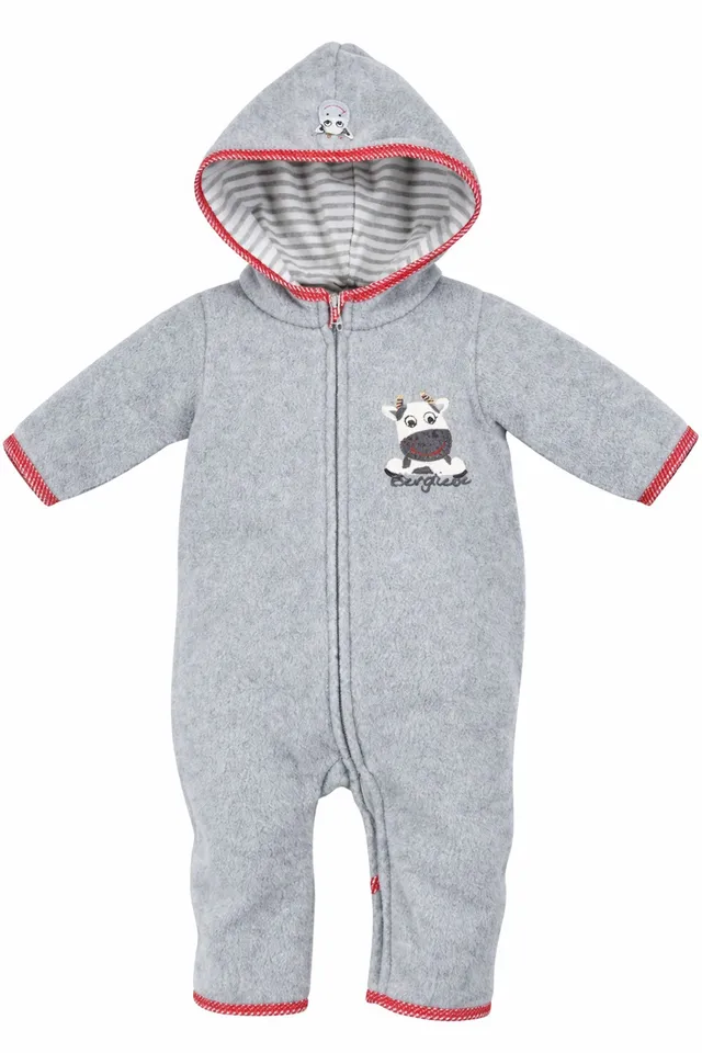 trachtenland-bondi-baby-fleece-overall-kuh-93665-grau-strampler image 1