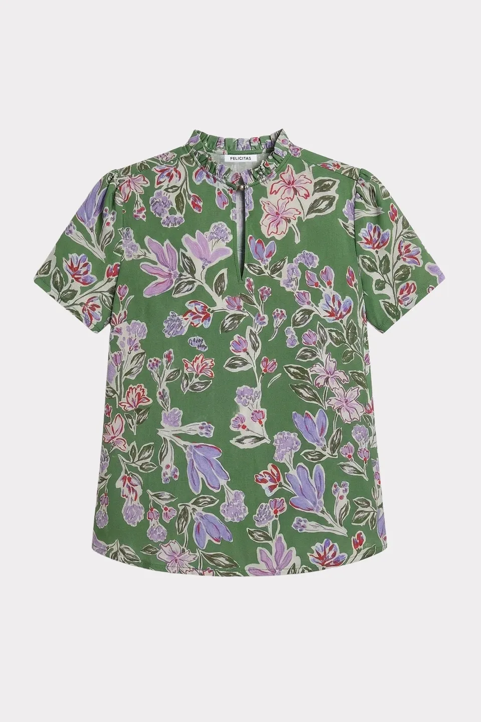 felicitas-bluse-banu-damen-kurzarmbluse-viskose-floral image 1