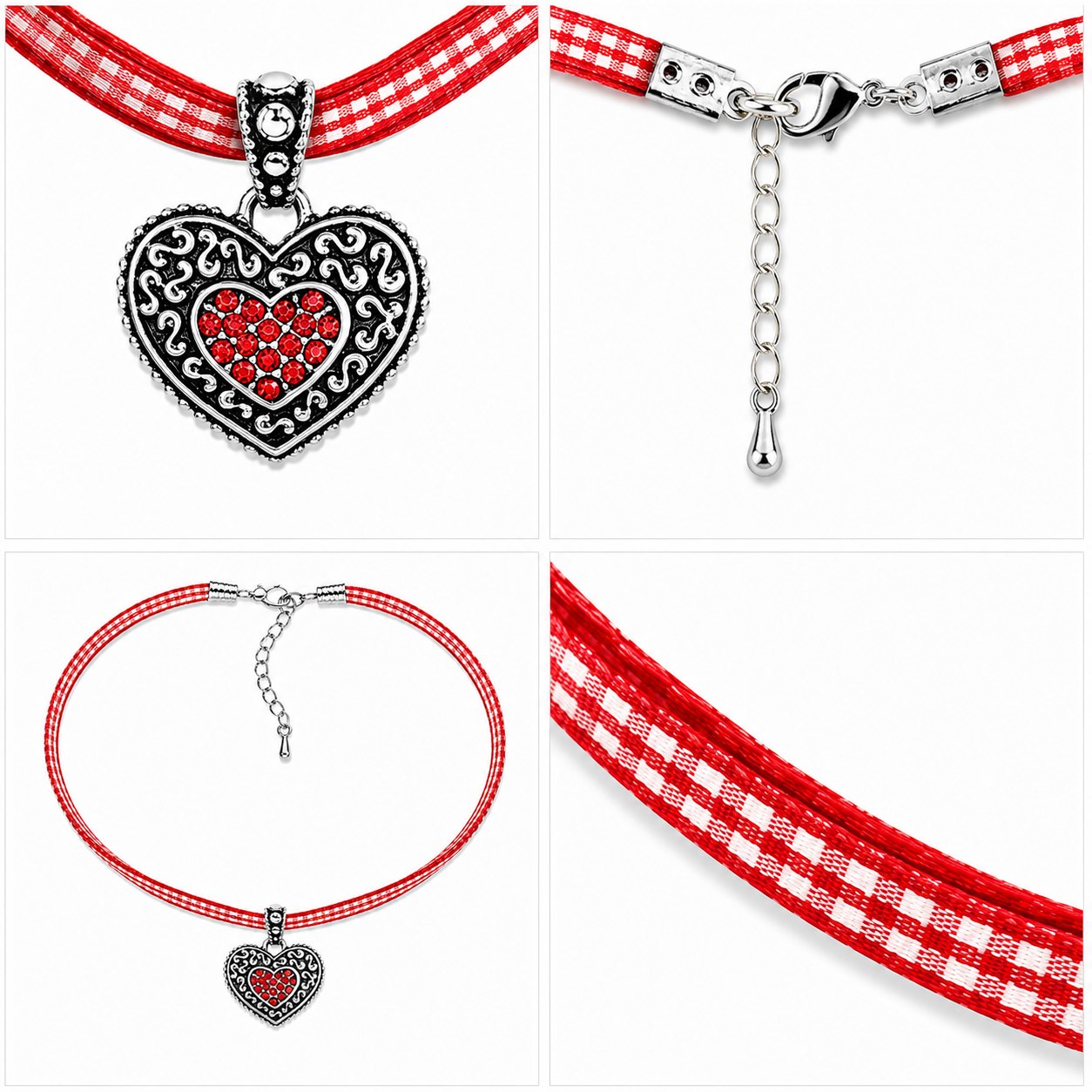 trachtenland-luisia-kinder-halskette-kariert-mit-herz-swarovski-rot image 6