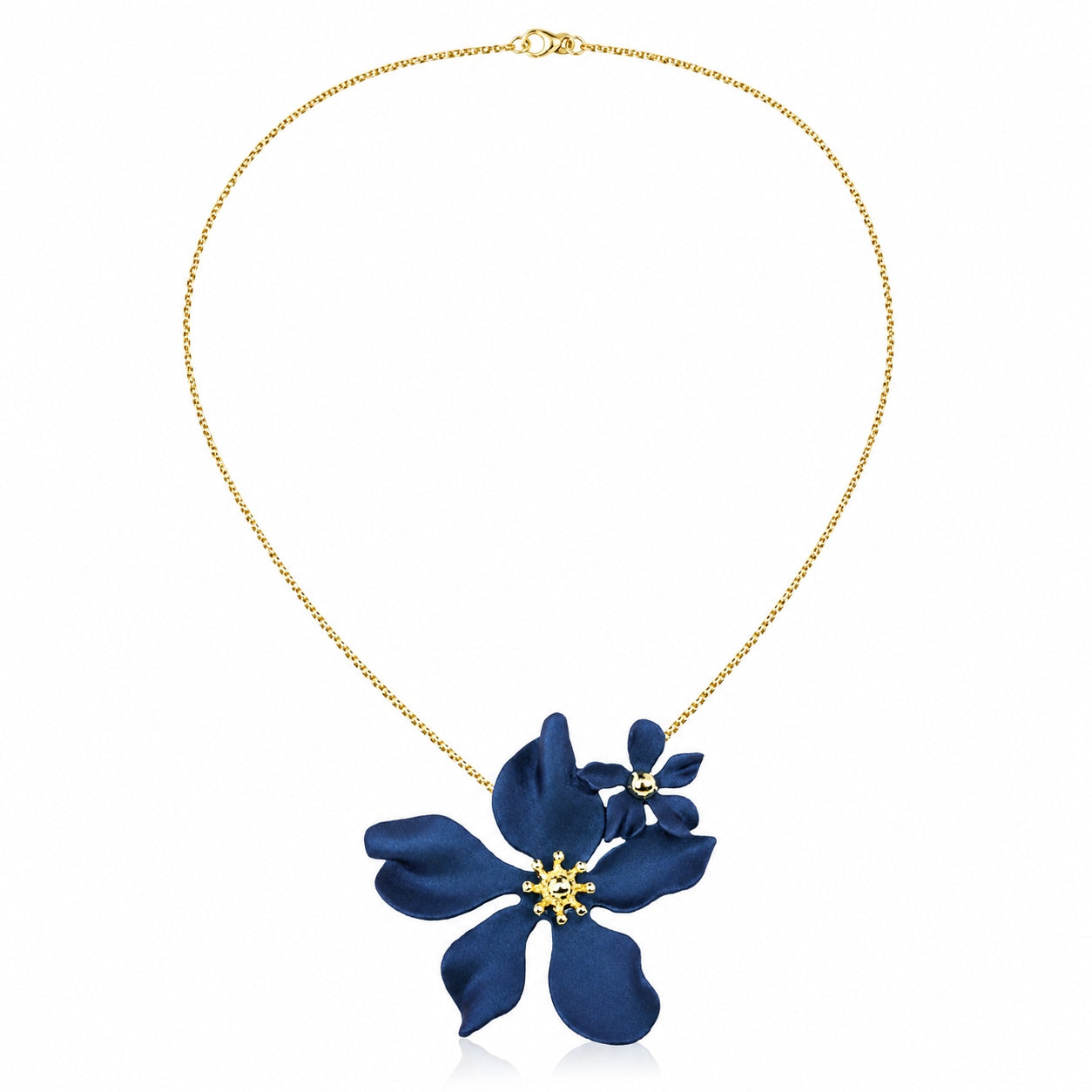 luisia-halskette-nelia-mit-blumen-16-karat-vergoldet-dunkelblau image 4