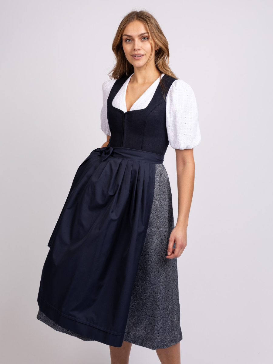 heimatgl-ck-dirndlbluse-rosalie-musselin-kurzarm-v-ausschnitt image 2