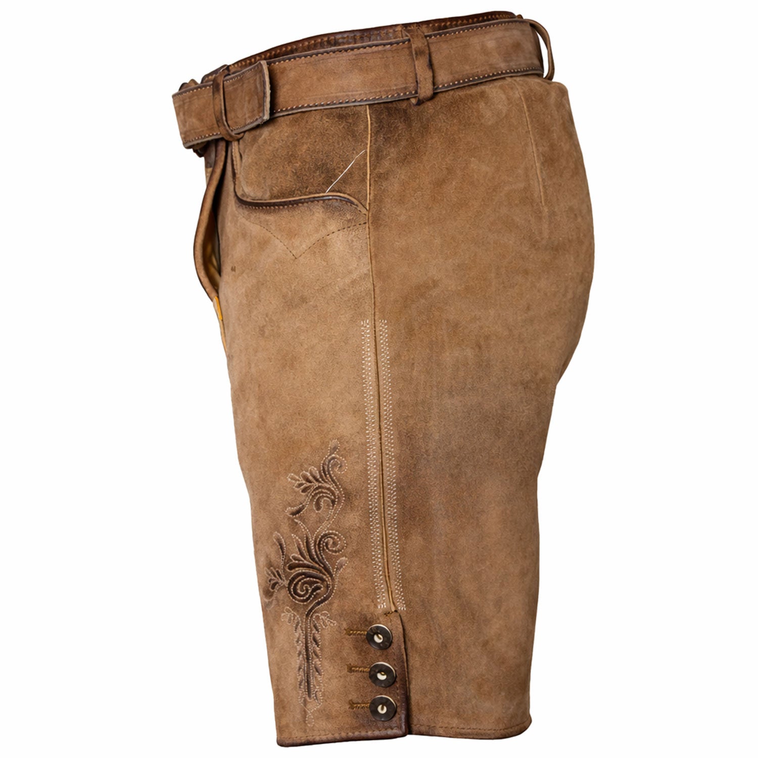 trachtenland-maddox-kurze-herren-lederhose-hopfensee-mit-g-rtel-antik-creme image 5