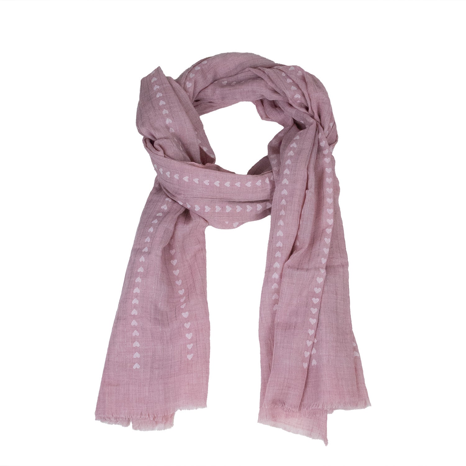 trachtenland-halstuch-schal-unifarben-herzen-glitzer-185x70-cm-rosa image 2
