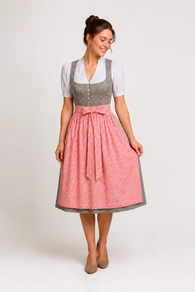 felicitas-damen-dirndl-dorothea-rosa-schattendruck-mit-leinen-paspol image 1