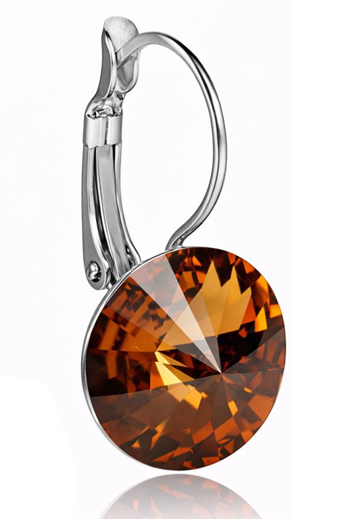 luisia-ohrringe-rivoli-12-mm-mit-swarovski-kristallen-smoked-topaz image 2
