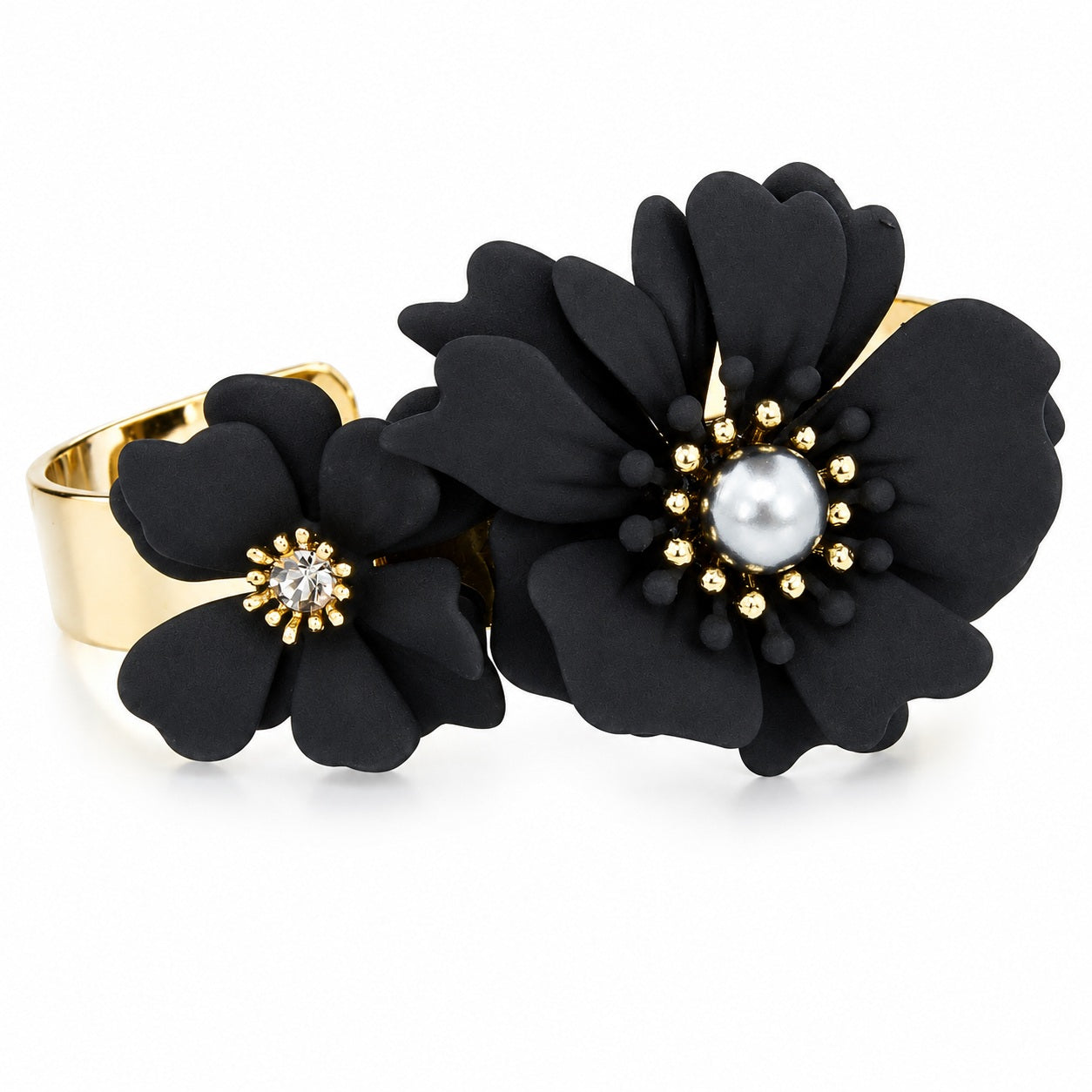 luisia-armreif-armspange-nelia-mit-blumen-16-karat-vergoldet-schwarz image 6