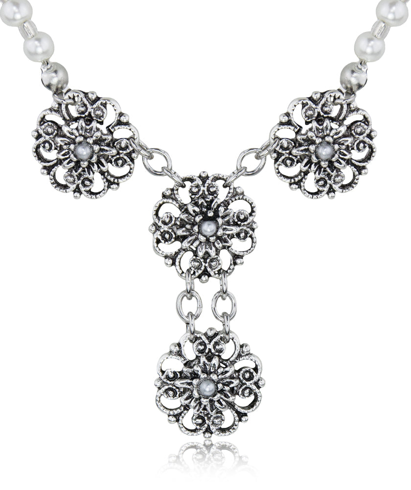 trachtenland-luisia-perlen-halskette-mit-edelwei-bl-te-collier image 1