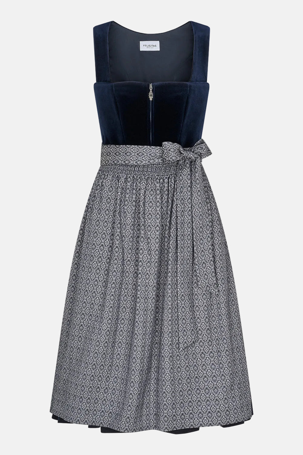felicitas-damen-dirndl-deleila-70-cm-aus-samt-und-feincord-mit-sch-rze image 2
