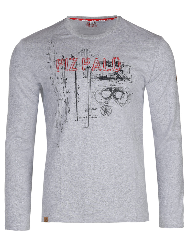 trachtenland-piz-pal-herren-langarmshirt-taching-grau-melange-100-baumwolle image 1
