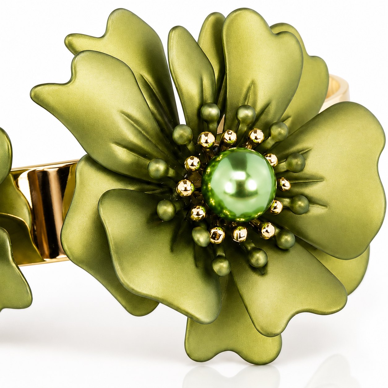 trachtenland-luisia-armreif-armspange-nelia-mit-blumen-16-karat-vergoldet-olivgr image 4