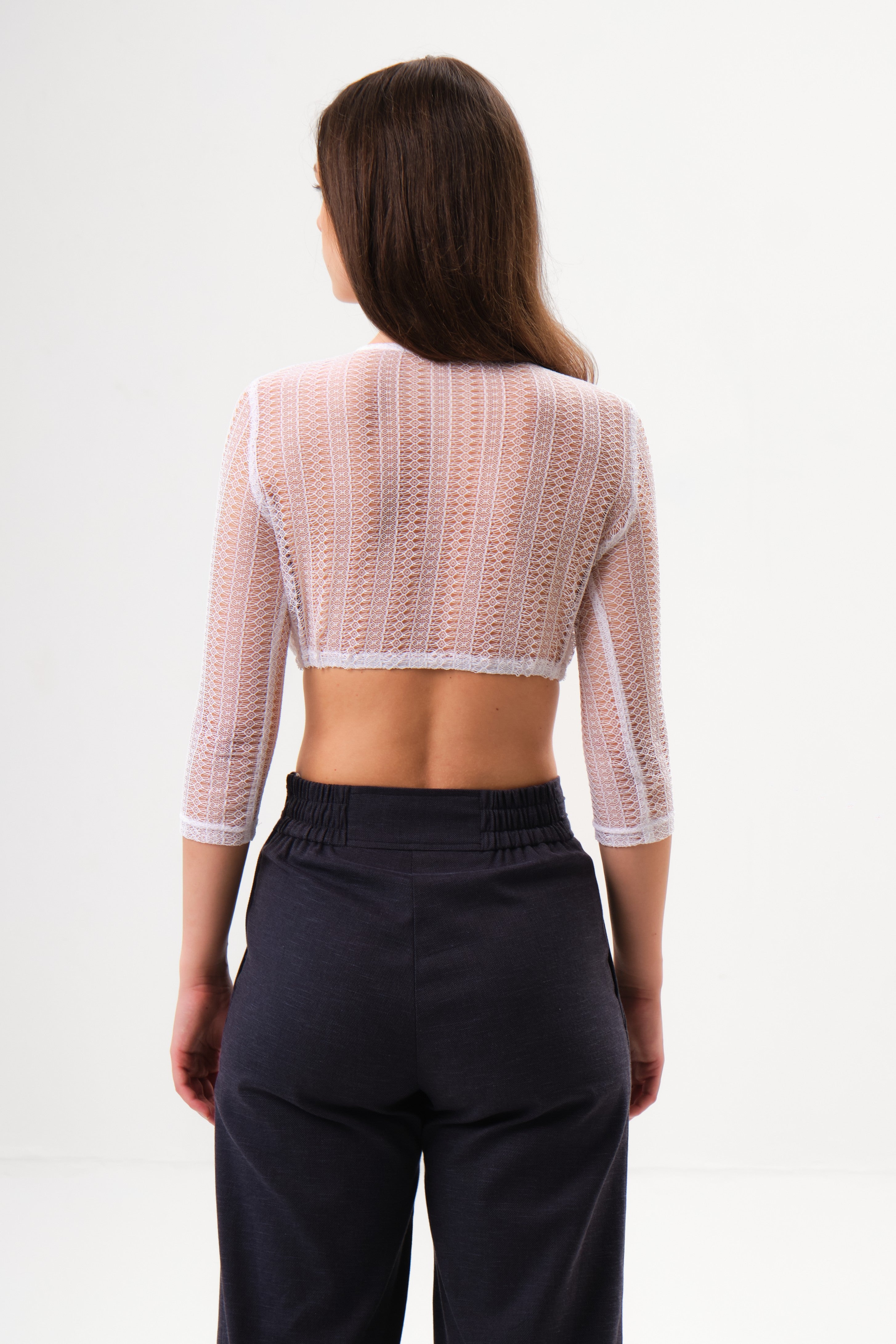 felicitas-emily-damen-dirndlbluse-spitze-3-4-arm-v-ausschnitt image 2