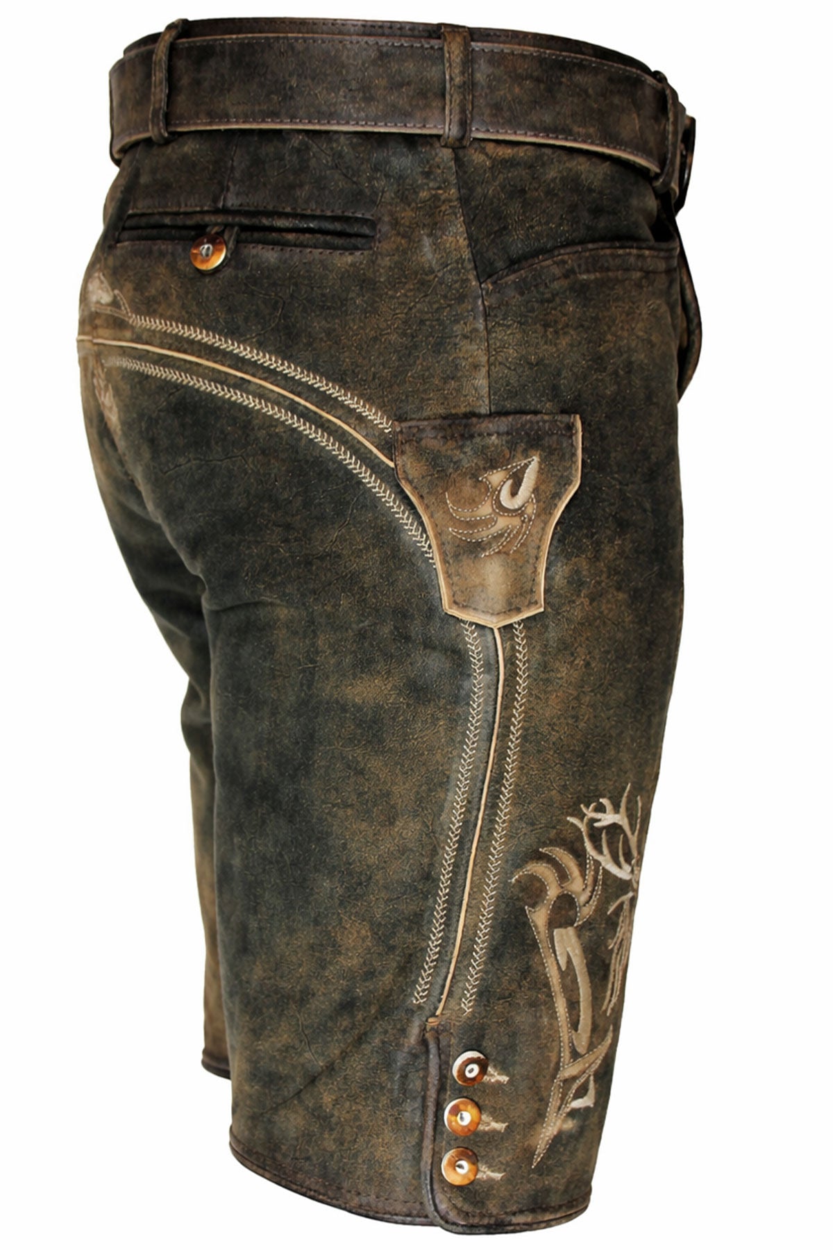 maddox-herren-lederhose-felixsee-kurz-mit-g-rtel-ziegenleder-antik-hell-schiefer image 6