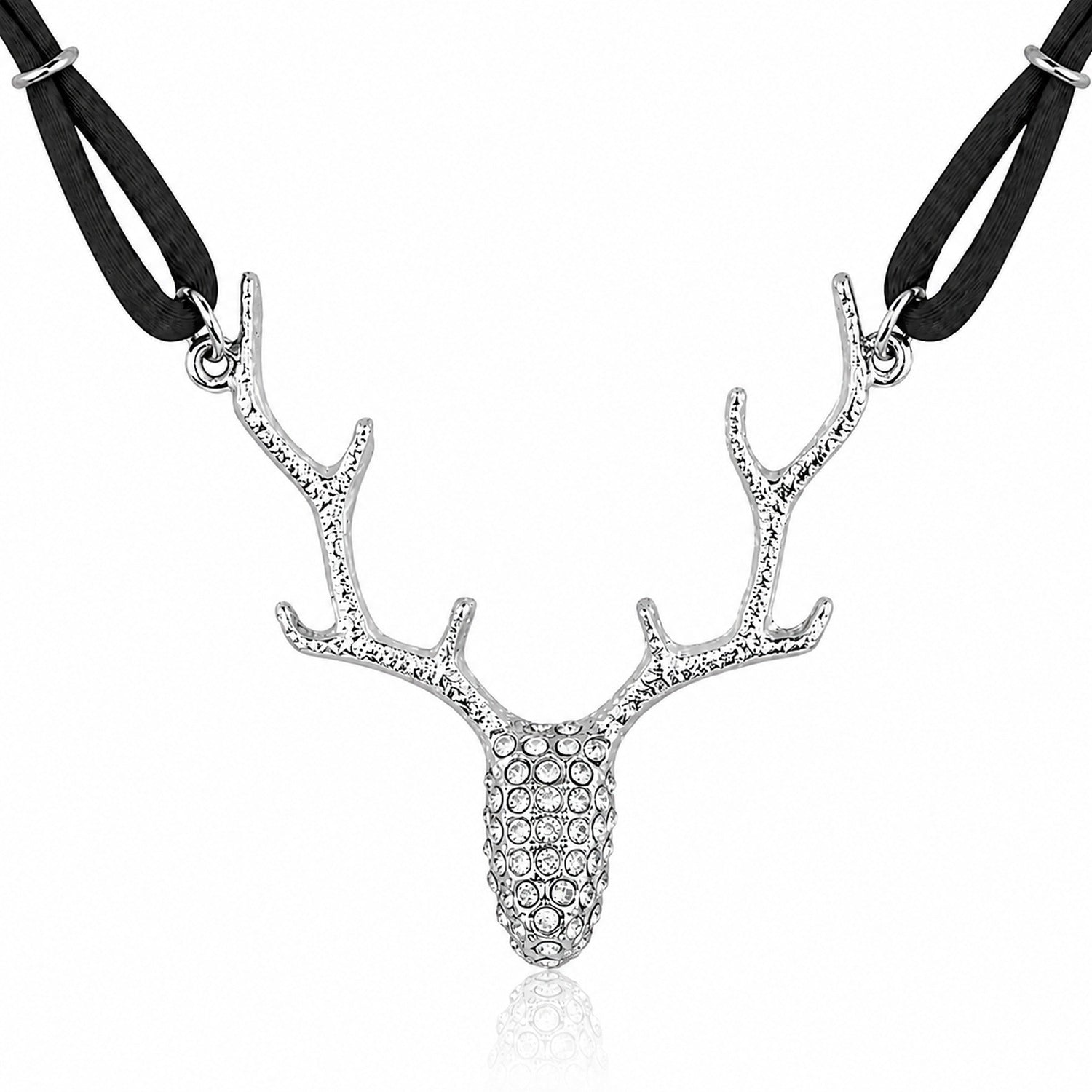 trachtenland-luisia-halskette-nicola-mit-swarovski-kristallen-hirschkopf-schwarz image 1