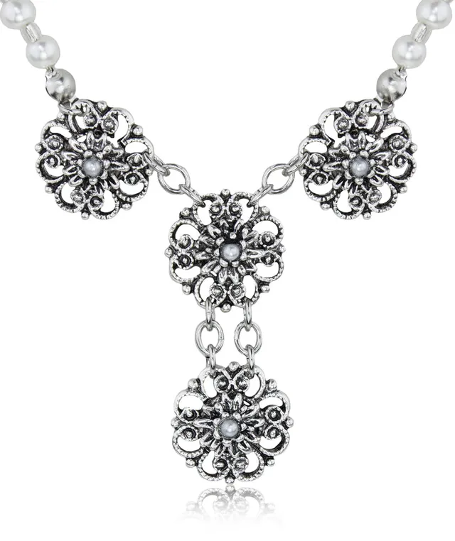 trachtenland-luisia-perlen-halskette-mit-edelwei-bl-te-collier image 1