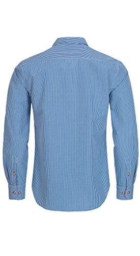 n-bler-trachtenhemd-ralf-herren-blau-kariert-slim-fit-langarm image 8