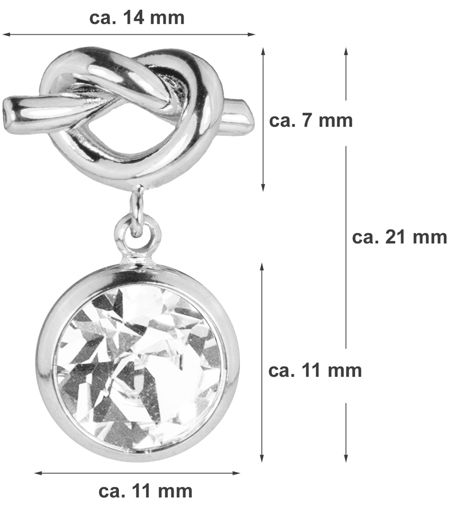 luisia-ohrringe-mit-knoten-und-premium-kristall-silber-crystal image 2