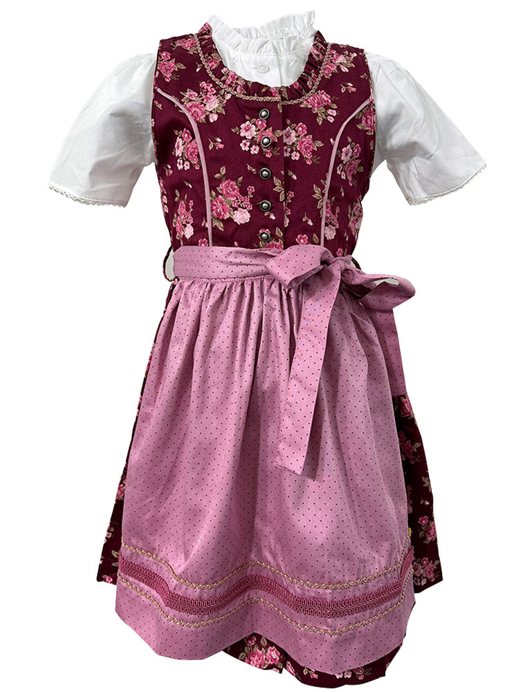 isar-trachten-kinder-dirndl-emma-3-tlg-63102-beere-rosa-inkl-bluse image 1