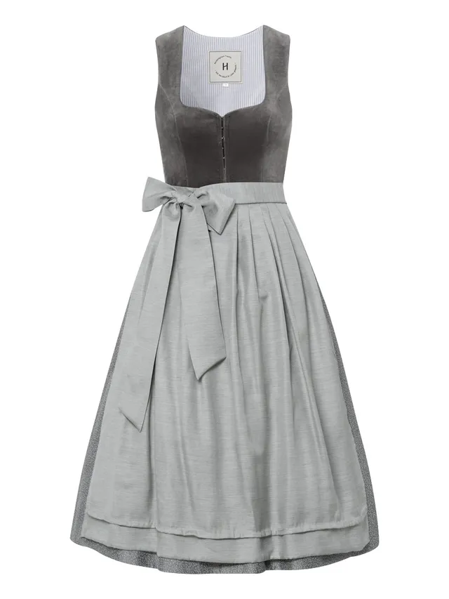 heimatgl-ck-dirndl-fiona-grau-samtdirndl-midi image 1